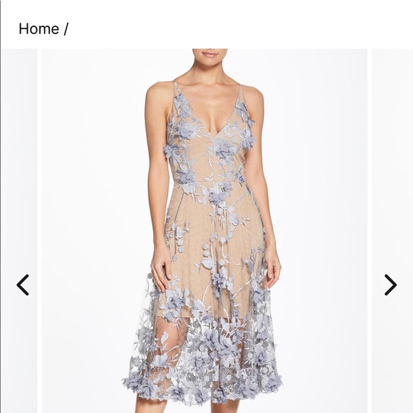 Dress the Population Dresses & Skirts - Dress  the Population Mineral blue/Nude dress